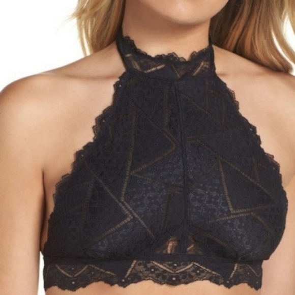 FP Moonstruck Highneck Halter Bralette Lace - Picture 6 of 8